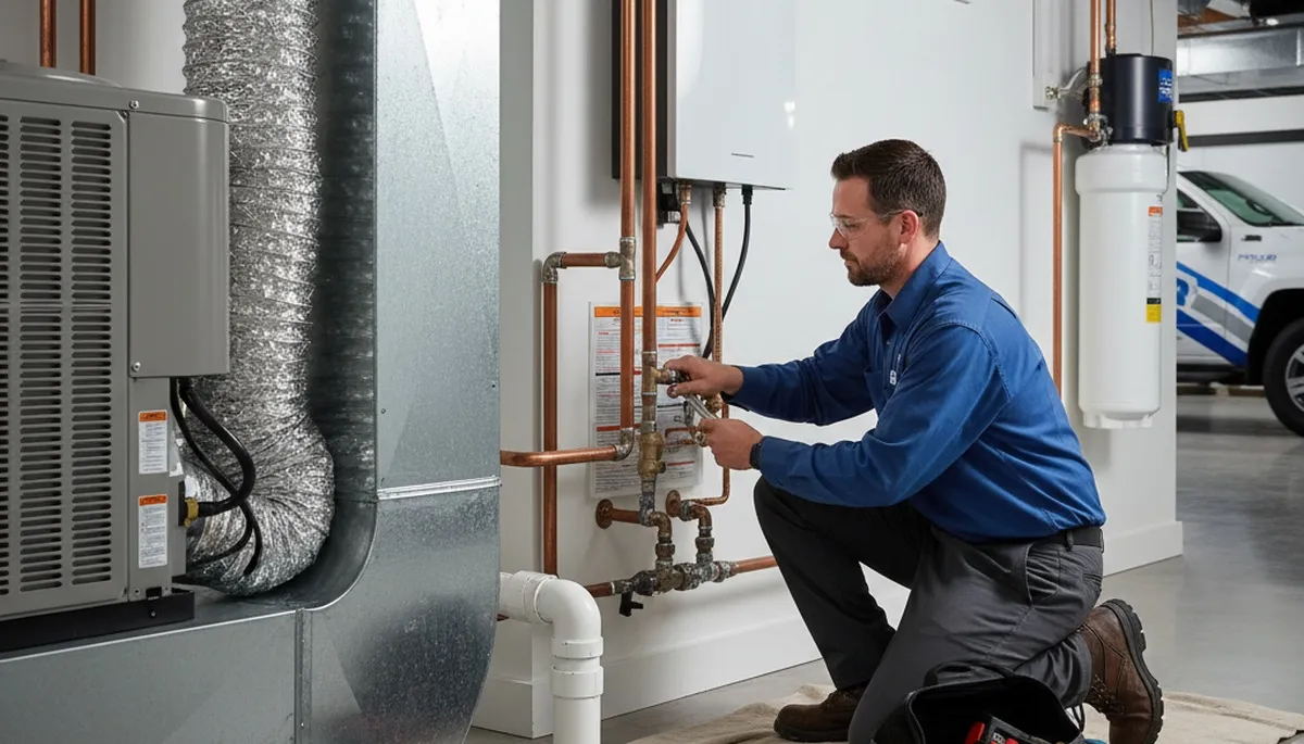 Plumber repairing water pipes in Seattle WA home – Five Star Cooling plumbing and HVAC specialists